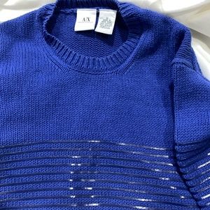 Armani exchange blue striped sweater
